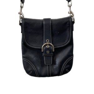 Coach Vintage 90's Soho Womens Black Leather Crossbody Bag Size Small